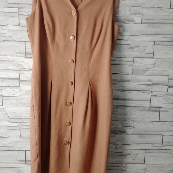 Vtage Braemar Sleeveless Buttons up Midi Dress 11 - Picture 1 of 5
